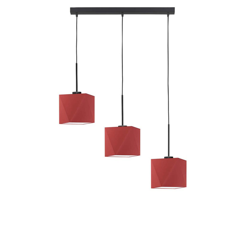Deneise 3 - Light Kitchen Island Pendant, Red, Black