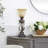 Adalwin Metal Antique Style Brown Uplight with Scrolls