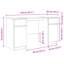 Vidaxl Desk White 140X49x76 Cm Engineered Wood