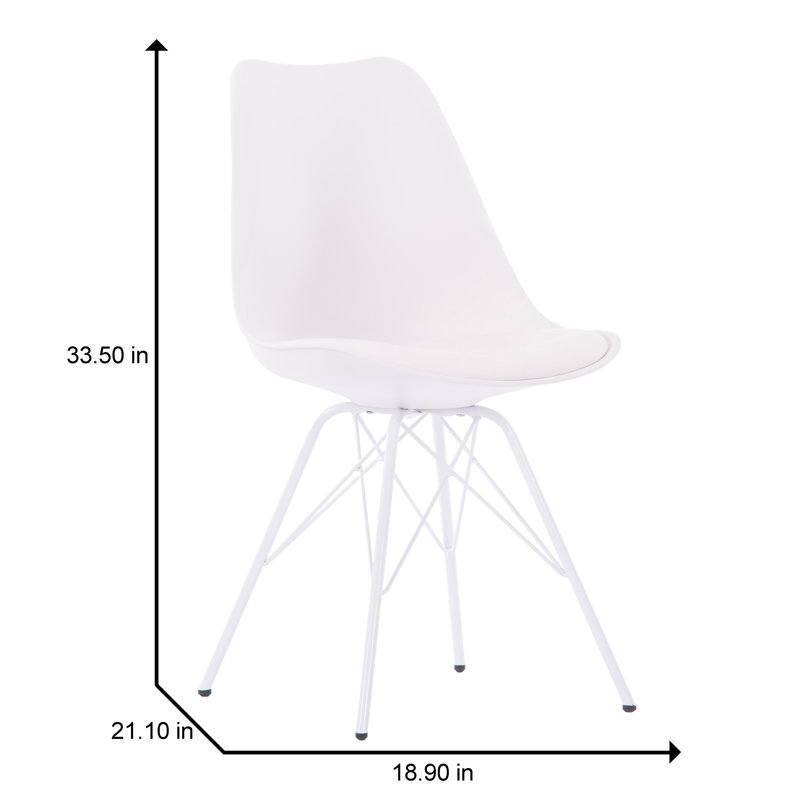 Ensemble de 2 chaises de salle à manger Goshorn, Blanc