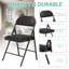 Ensemble de chaises pliantes Zev, rembourrées de vinyle, paquet de 4, expérience confortable, rangement facile