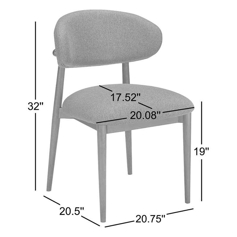 Deloris Dining Chair, Grey Performance Chenille