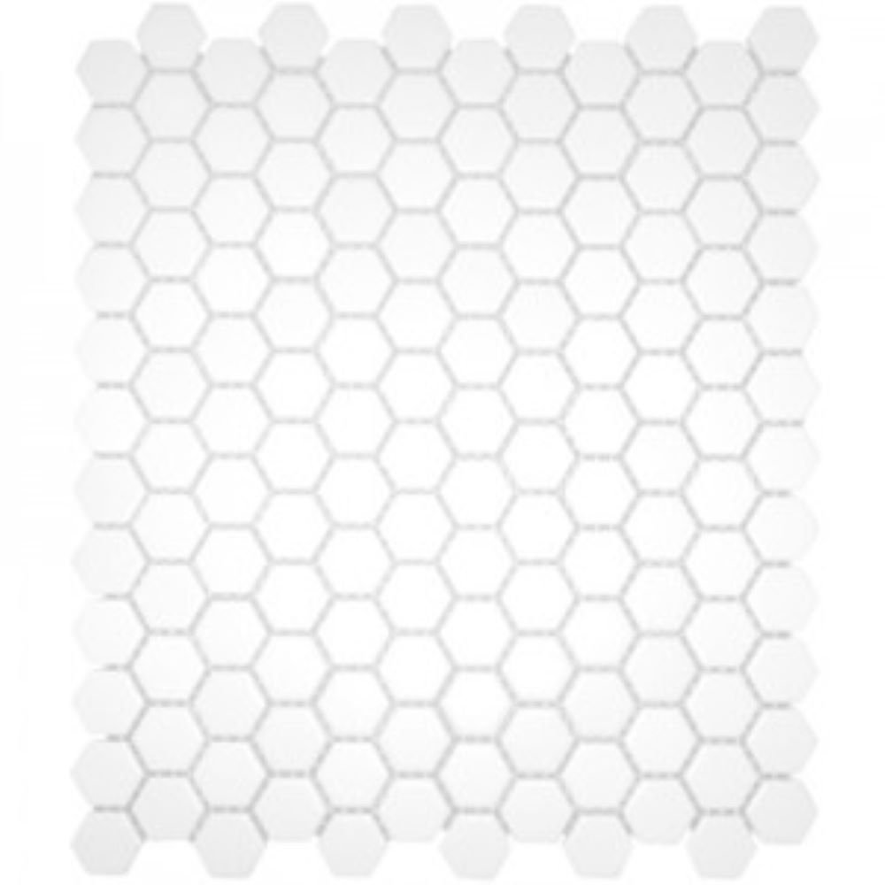 Cascade 1" x 1" Porcelain Honeycomb Mosaic Wall & Floor Tile (Set of 5) Splash Tile 