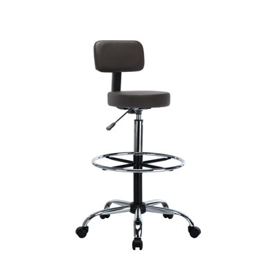 Ivery Office Chair with Adjustable Height Office Chair, Faux Leather Desk Chair, Kneeling Chair with Footrest by Inbox Zero