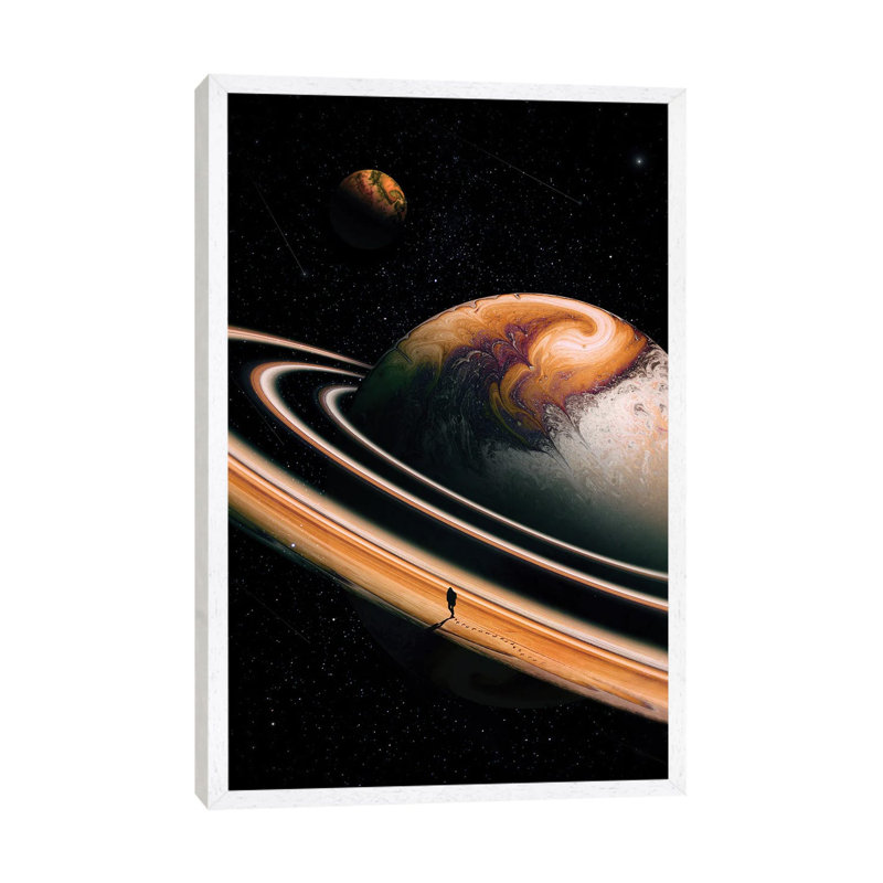 Wandering by Nicebleed - Print on Canvas, White Framed, 101.6cm H x 66.04cm W x 3.81cm D