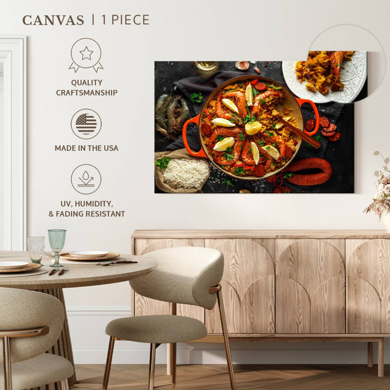 Yarlin Seafood Paella, 8" H x 12" W