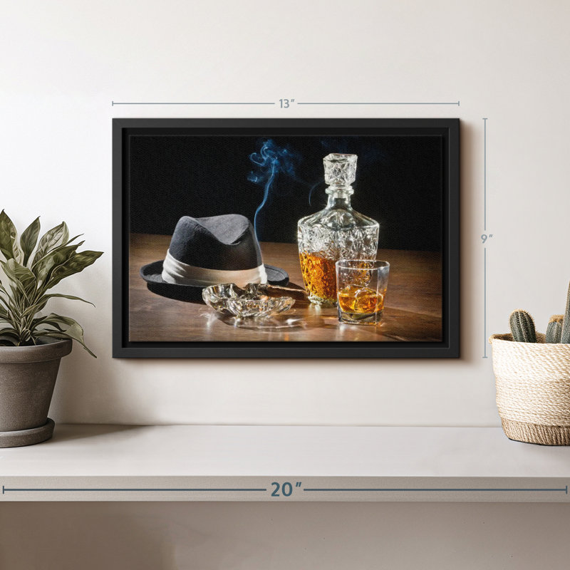Impression rétro sur toile de whisky rétro, H 9 po x l 13 po