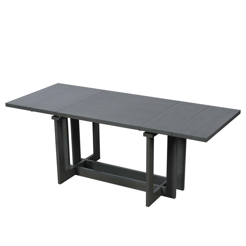 Table de salle à manger extensible Rustic, Gris