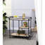 3 Chariot-bar 32,3 x 15,7 x 26,8 po avec support en métal noir et trois meubles de rangement attrayants