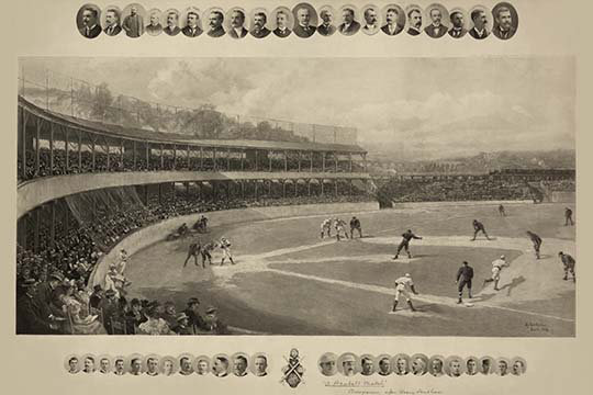 Match de baseball-reproduction de photo, 20 po x 30 p