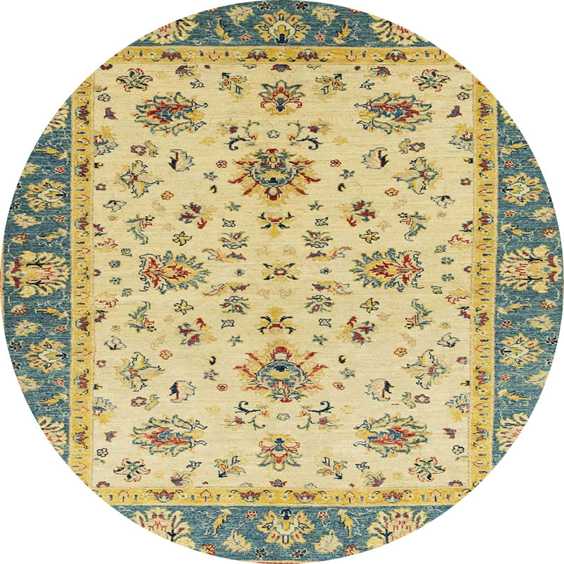 Abd-Alkudos Abstract Indoor Rug, Round 8'