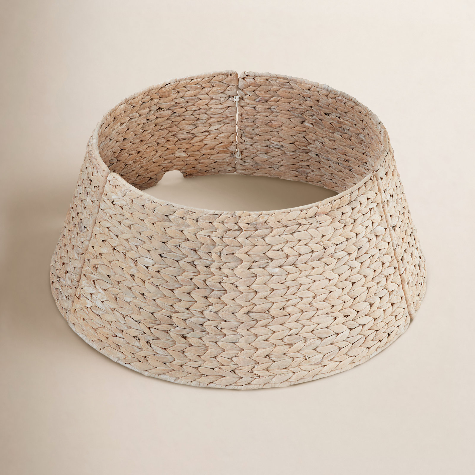 Rattan Tree Collar, 10" H x 24" W, Washed White