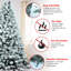  Arbre de Noël artificiel enneigé avec branches en PVC, pommes de pin et base en métal pliable-1942471441