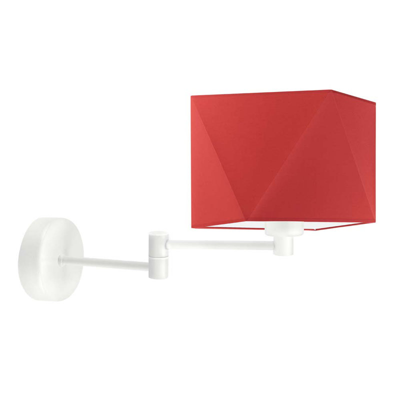 Ayannah Armed Sconce, White, Red