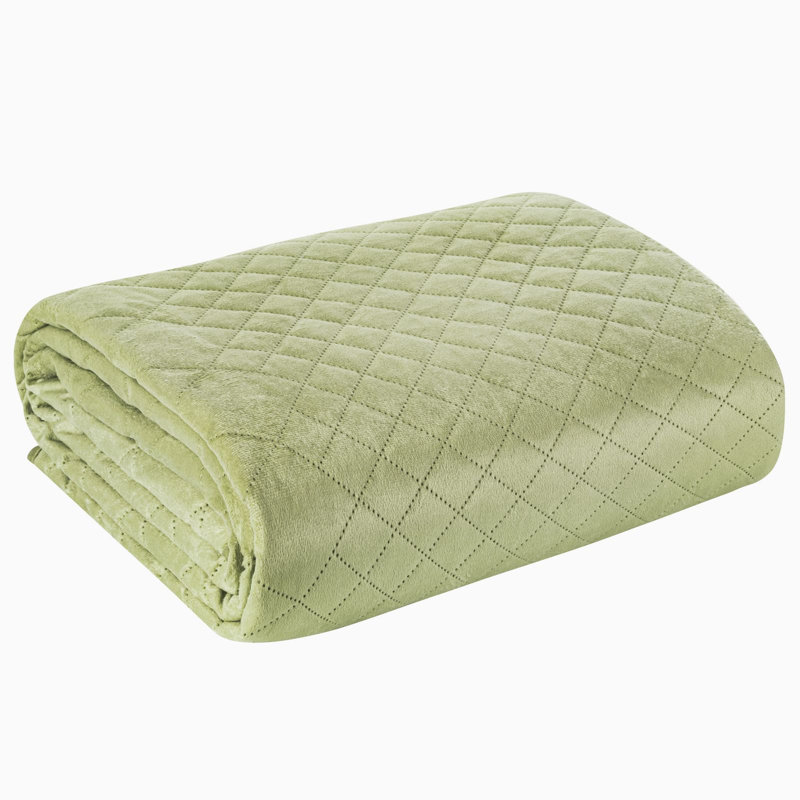 Rademacher Solid Colour Bedspread, W220 x L240cm, Light Green