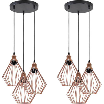 3 - Light Rose Gold Cluster Pendant
