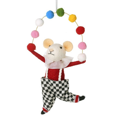 Hanging Juggling Mouse Decoration