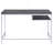 Weathered Gray And Chrome Rectangular Writing Desk
