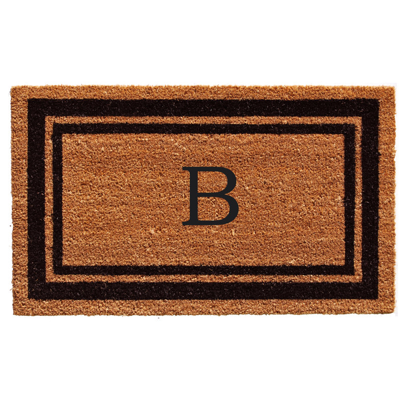 Tapis d'entrée antidérapant Stortz, B, Rectangle 2 pi x 3 pi, Brun / Noir