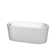 Ursula 59'' x 28'' Freestanding Soaking Acrylic Bathtub