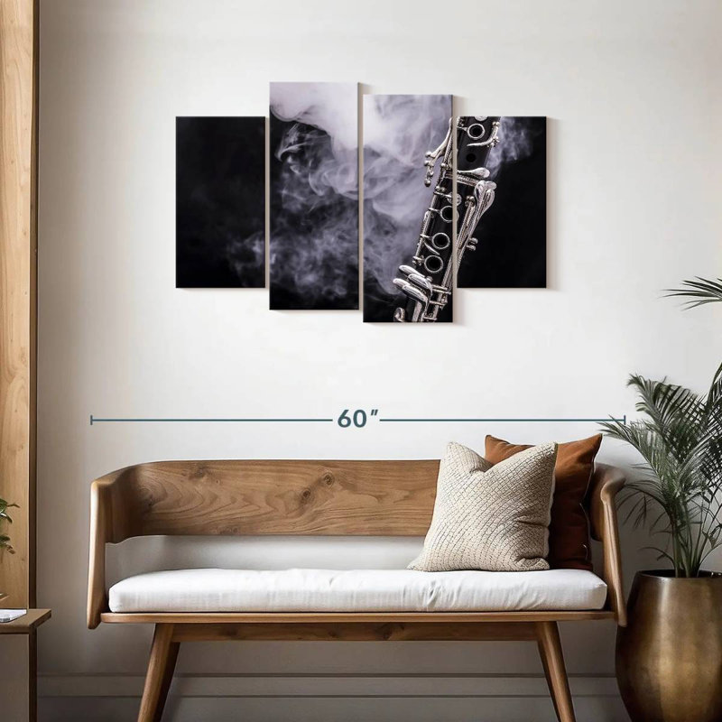 Smoky Clarinet, 27" H x 43" W
