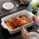 2.7 L Porcelain China Rectangular Baking Pan with Lid