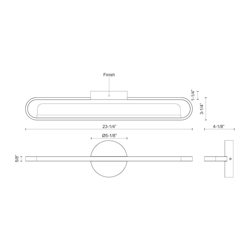 Marlon 1 - Light LED Bath Bar, Chrome