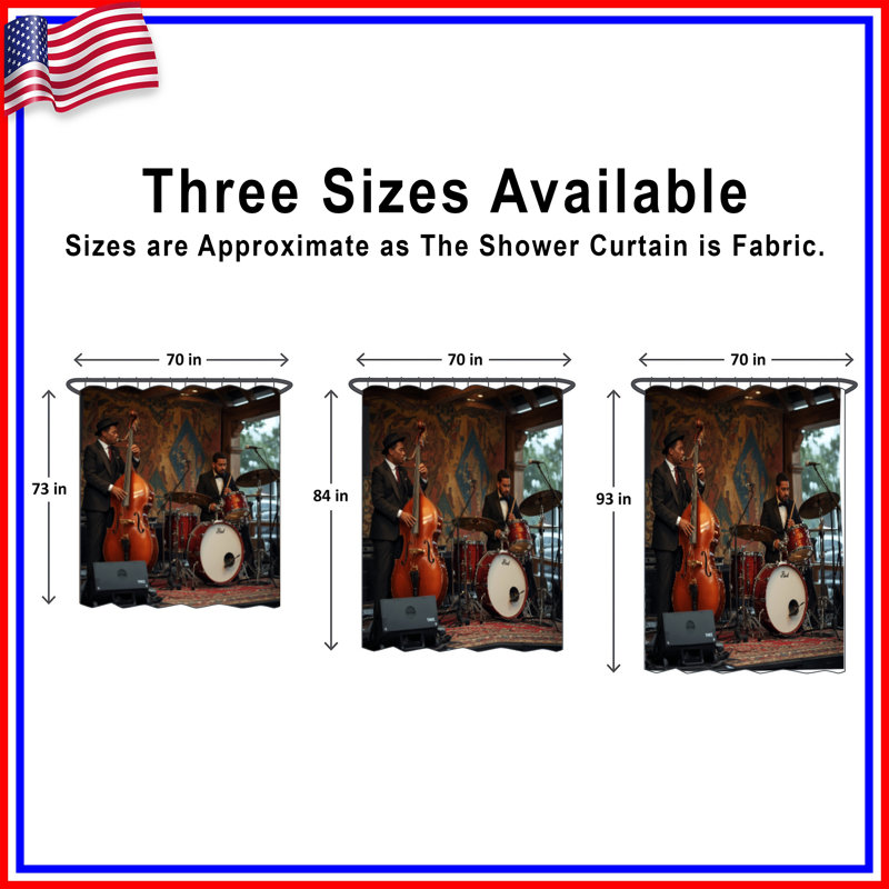 Rideaux de douche Jazz Band Performance, L 70 po x H 84 po