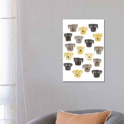Lots Of Labrador Retriever Dogs By Nic Squirrell - Wrapped Canvas Art Prints by Nic Squirrell - Wrapped Canvas Gallery-Wrapped Canvas Giclée
