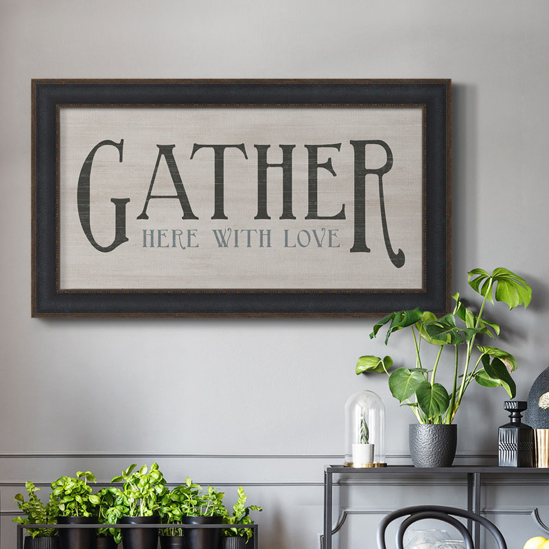 «Gather with Love», reproduction d'un seul cadre photo sur toile, H 21 po x l 37 po x P 2,5 po