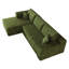 Canapé modulaire 103 po Cloud, fauteuils rembourrés minimalistes modernes, canapé confortable en forme de L pour le salon, canapé d'angle à assise profonde, aucun assemblage requis, vert (tissu en velours côtelé moelleux)-13290298