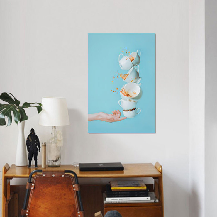 « réveil up », impression sur toile, H 12 po x l 8 po x P 0,75 po, Toile tendue, Pas de tapis