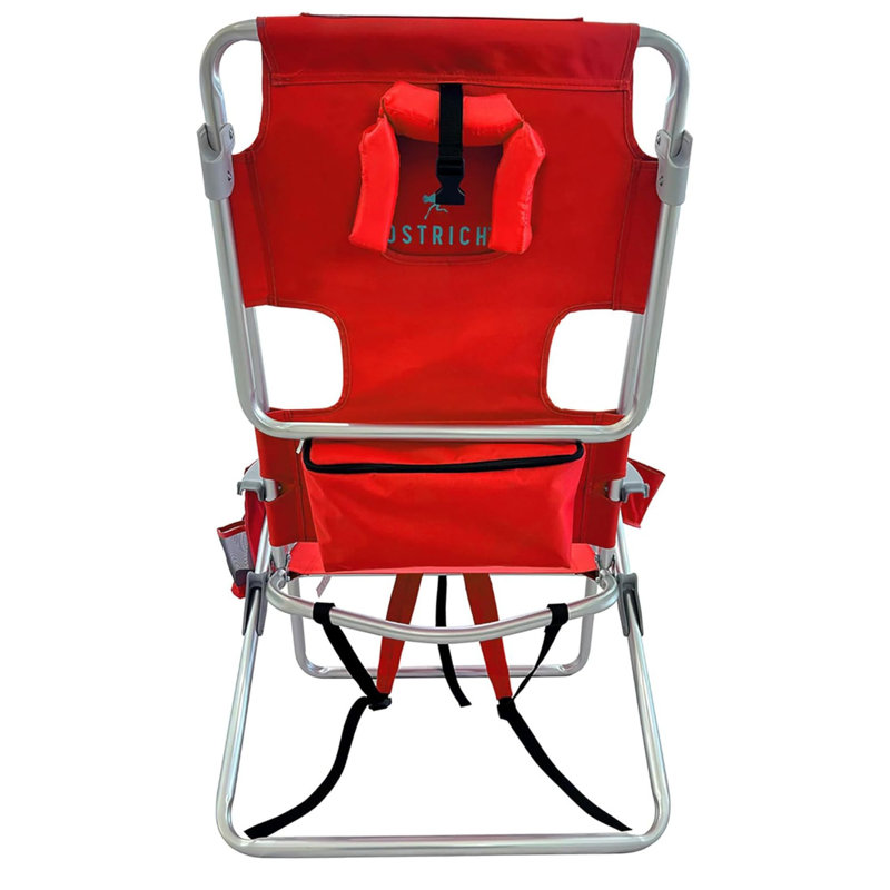 Fauteuil portatif et chaise inclinable Ostrich The Backpack 3N1, rouge