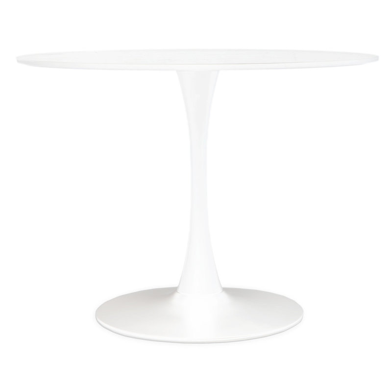 Warwick Round Metal Base Dining Table, White