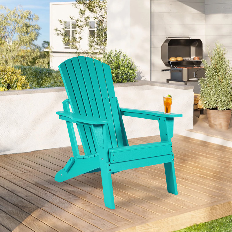 Chaise Adirondack pliante Anbut HDPE, Lake Blue