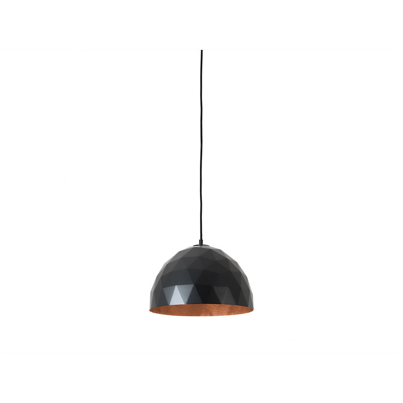 Sandown 1 - Light Dome Pendant, Black, Black/Gold, 90cm H x 35cm W x 35cm D