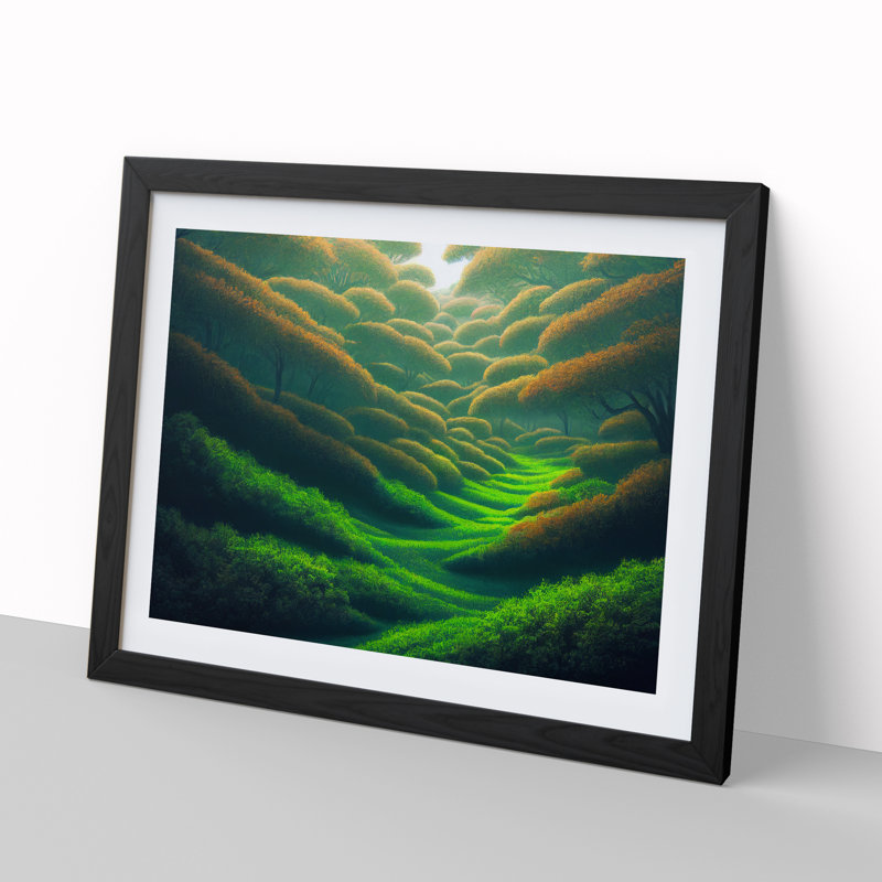 Forest Beauty - Single Picture Frame Print, Black Framed, 46cm H x 64cm W x 2cm D