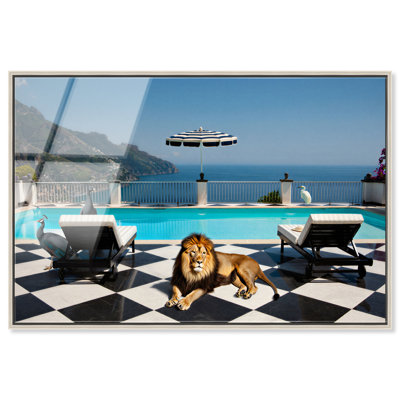 "Safari Suite II", reproduction d'art acrylique encadrée par Notoriart, cadre argenté, H 11 po x l 16 po