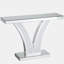 Table de vestibule en forme de V, table d'appoint en miroir, console