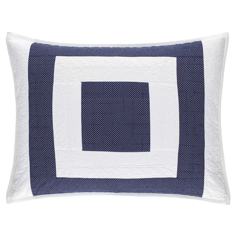 Birch Point Navy Quilted Sham, Standard