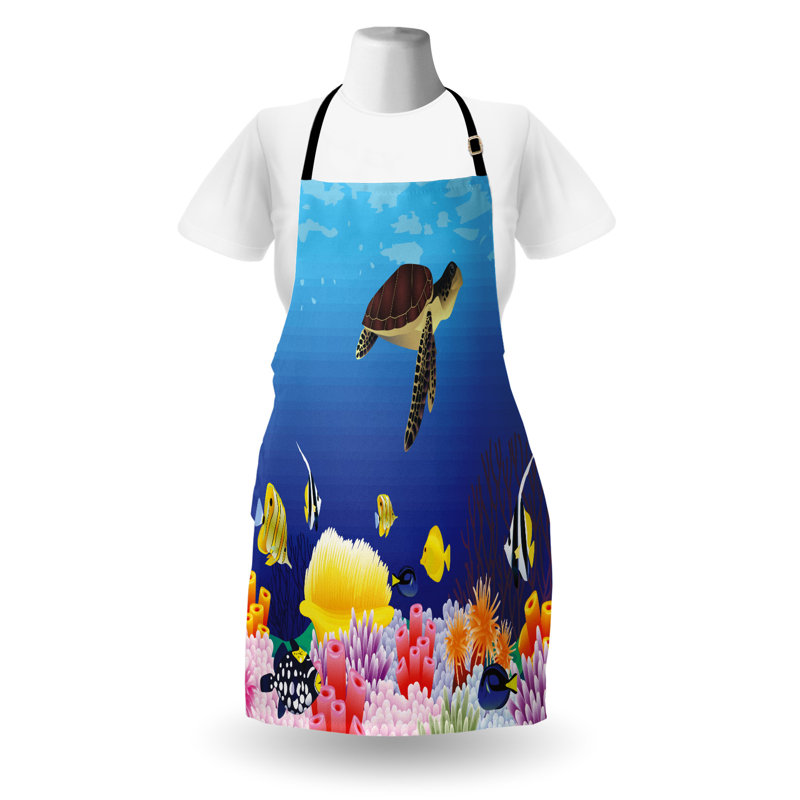 Multicolore East Urban Home Ocean tablier unisexe, Deep Sealife