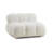 Chesnie Cream Vegan Shearling Modular Armless Chair