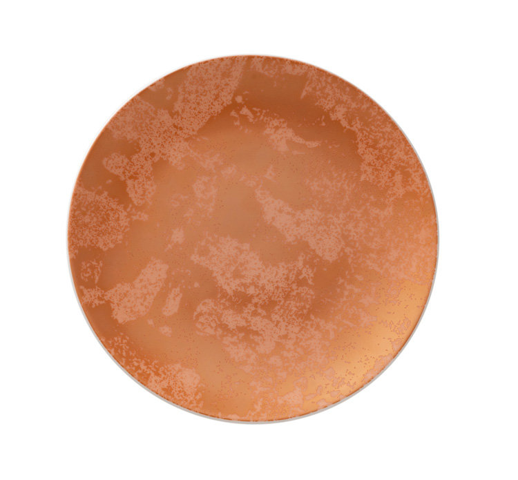 Velv Handmade China Bread and Butter Plate, Copper
