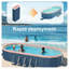 Structure pliante en PVC bleu-gris, piscine hors-terre compacte de 7 pieds, structure non gonflable-130777683