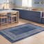Tapis moderne minimaliste avec bordure géométrique en quartz, couleur marine, turquoise, gris, crème et rose. Lavable à la machine, antidérapant, à poils courts, pour l'intérieur et l'extérieur, adapté aux animaux domestiques. Convient au salon, à la chambre à coucher, à la salle à manger, à l'entrée, au corridor ou au bureau.-907954280