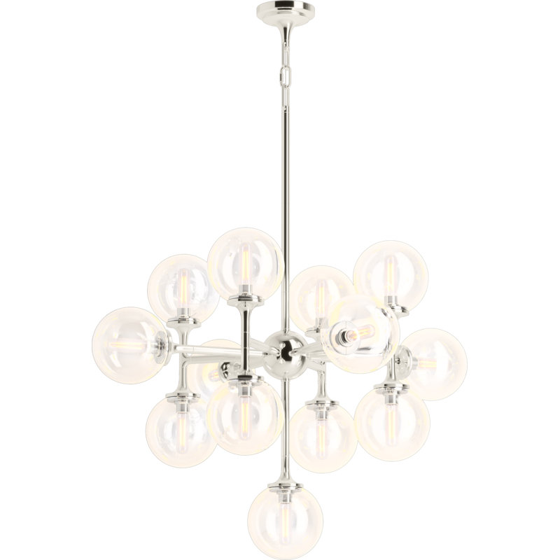 Bellera 13-Light Chandelier, Polished Nickel