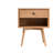 Mid-Century Solid Wood 1-Drawer Nightstand