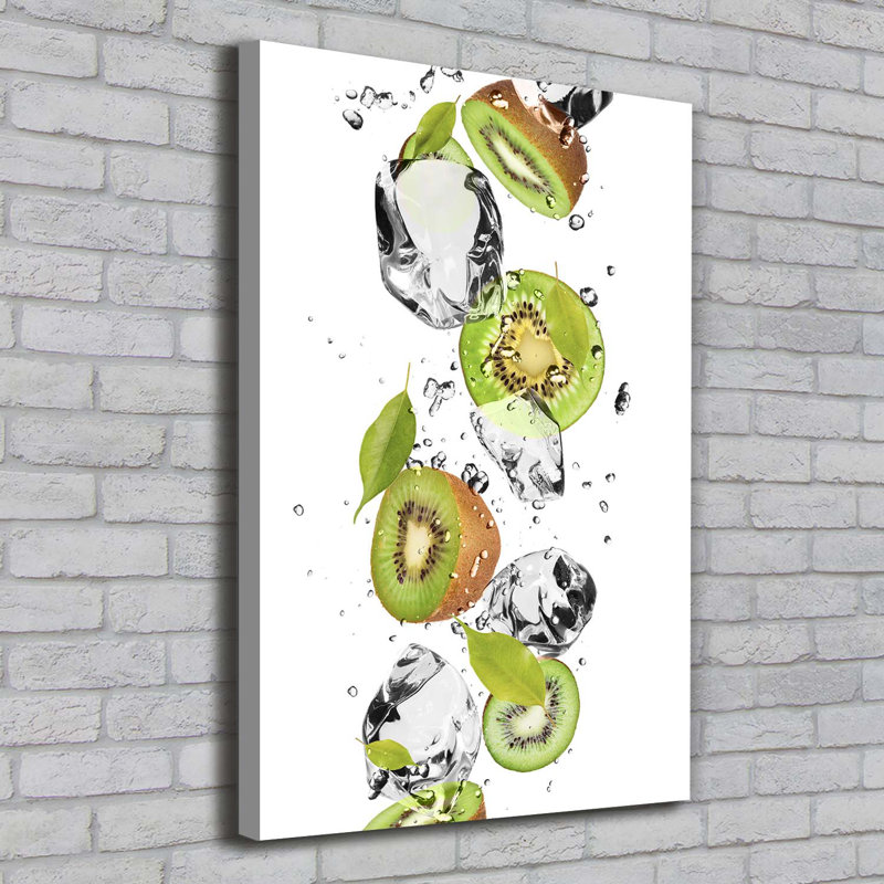Kiwi And Water - Wrapped Canvas Print