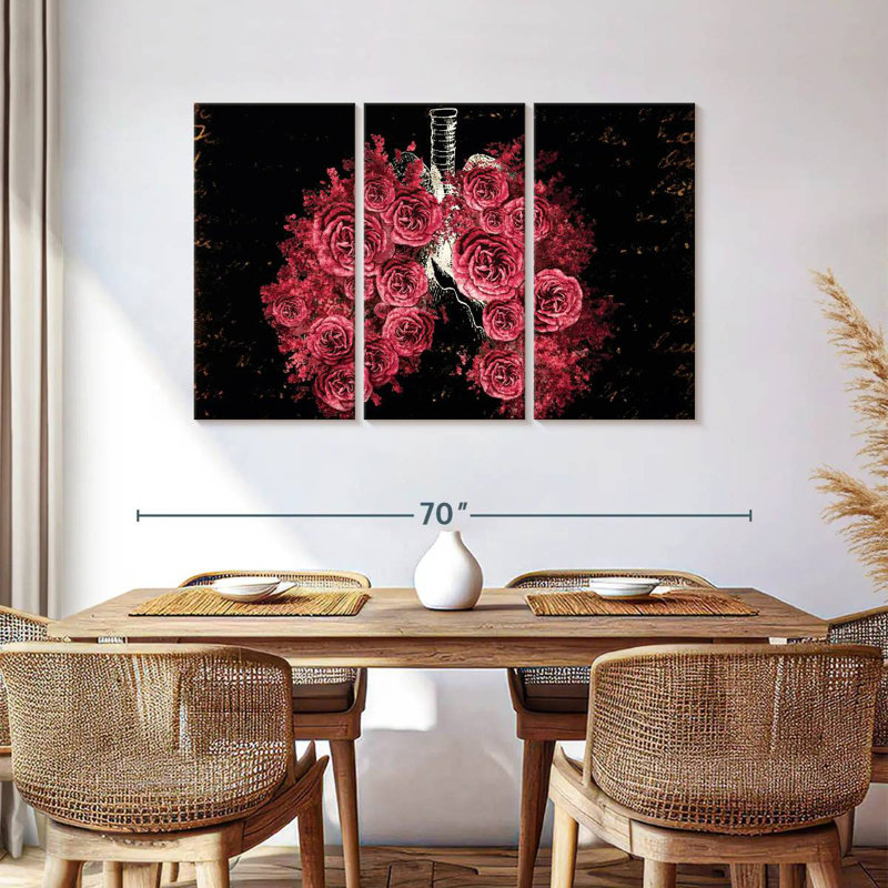 Harnek Rose Lungs, 36" H x 57" W