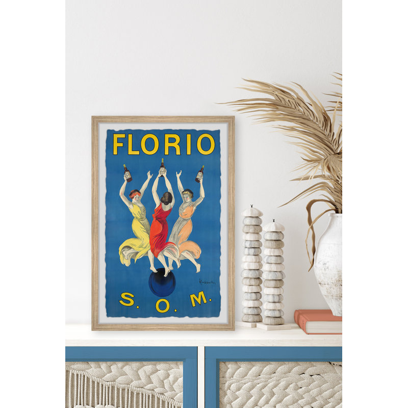 «Florio S.O.M.» Reproduction encadrée, H 12 po x l 8 po